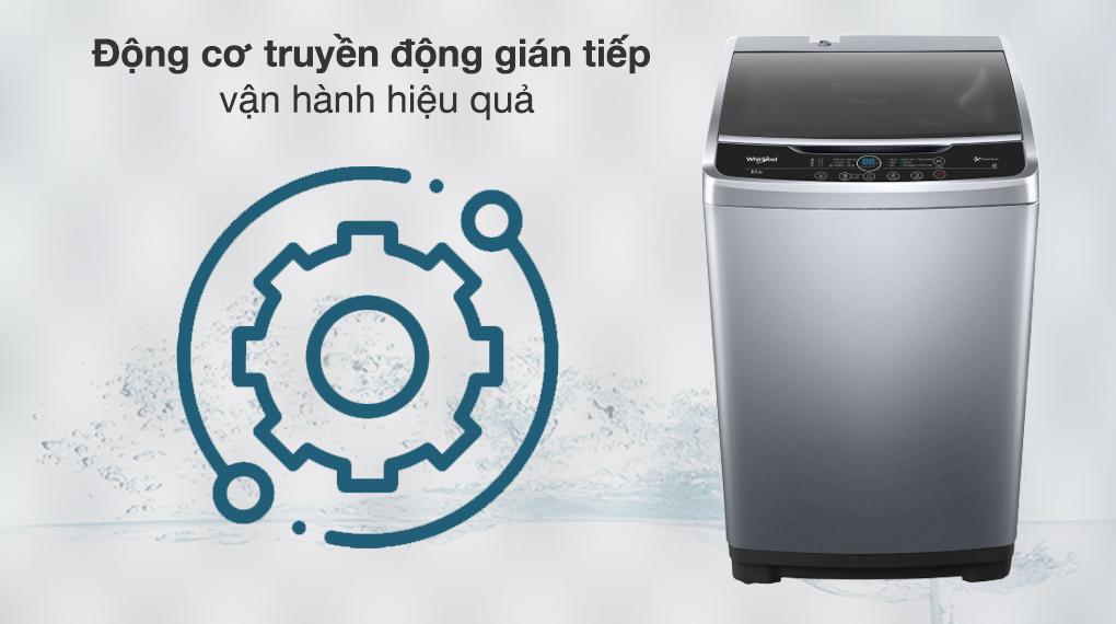 Máy giặt Whirlpool VWVC8502FS sử dụng động cơ truyền động gián tiếp