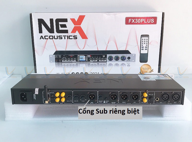 NEX FX30 Plus hỗ trợ cổng ra loa sub riêng biệt 