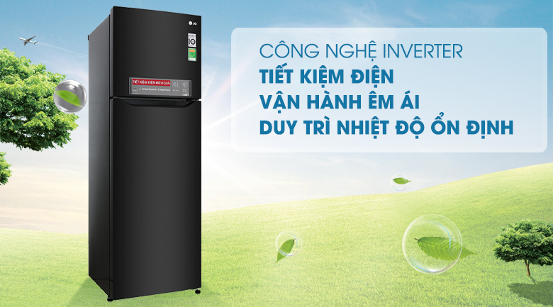 Công nghệ Inverter - Tủ lạnh LG Inverter 255 lít GN-M255BL