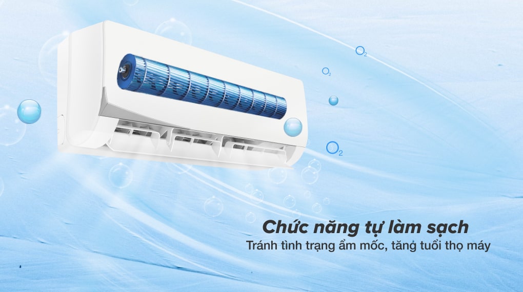 Máy lạnh Aqua 1 HP AQA-KCR09NQ-S - Chức năng tự làm sạch