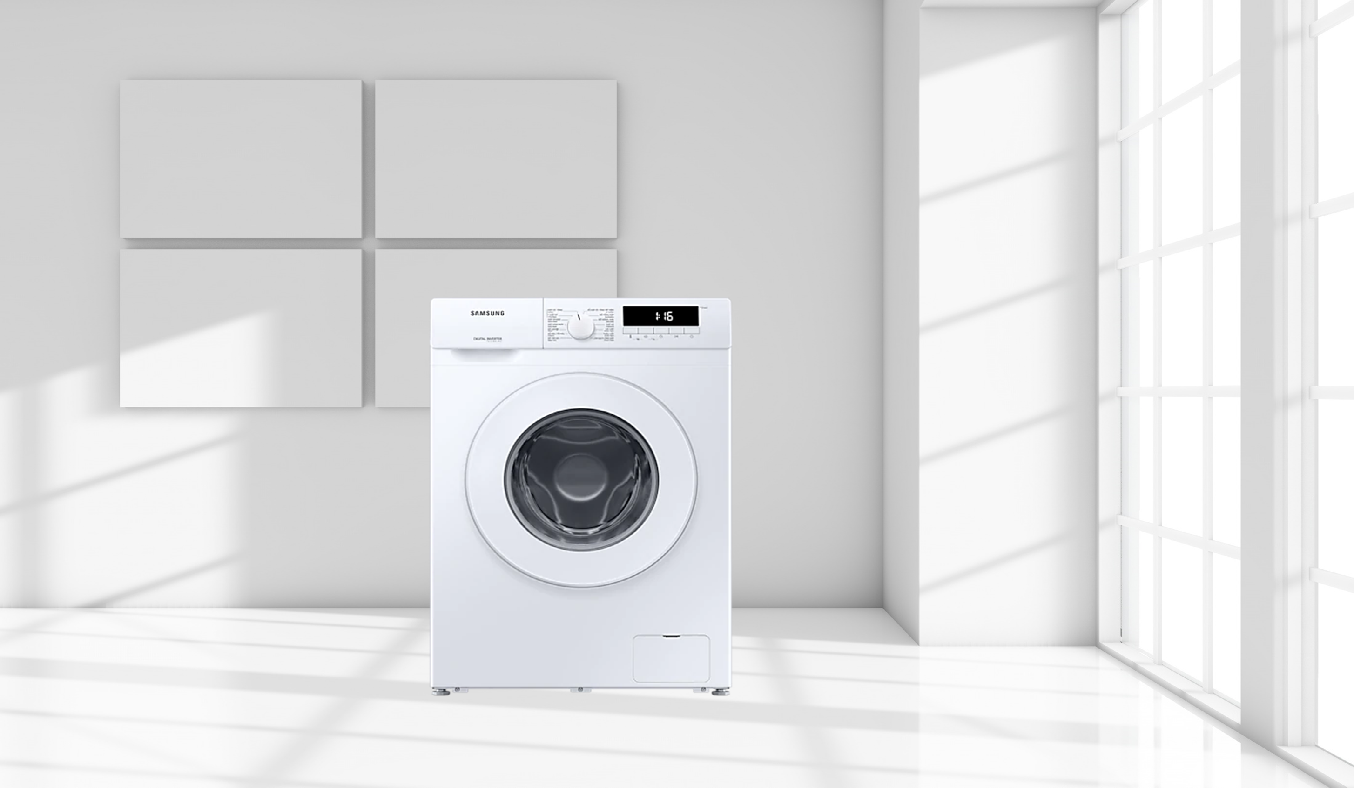 Máy giặt Samsung Inverter 8 Kg WW80T3020WW/SV - Thiết kê tinh tế, trang nhã, mang đến sự hiện đại cho không gian