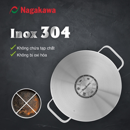 Bộ nồi inox Nagakawa Aki NAG1357 9