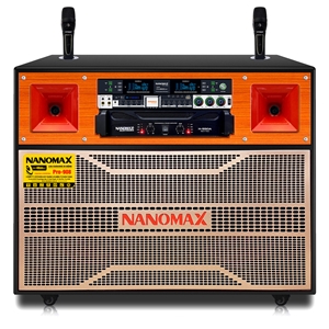 Loa Kéo Điện Nanomax Pro-908 Bass Đôi 40cm Công Suất 2400W Karaoke