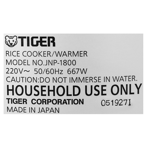 Nồi cơm điện nắp gài Tiger 1.8 lít JNP-1800 1