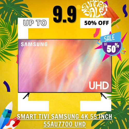 Smart Tivi Samsung 4K 55 inch 55AU7700 UHD 1