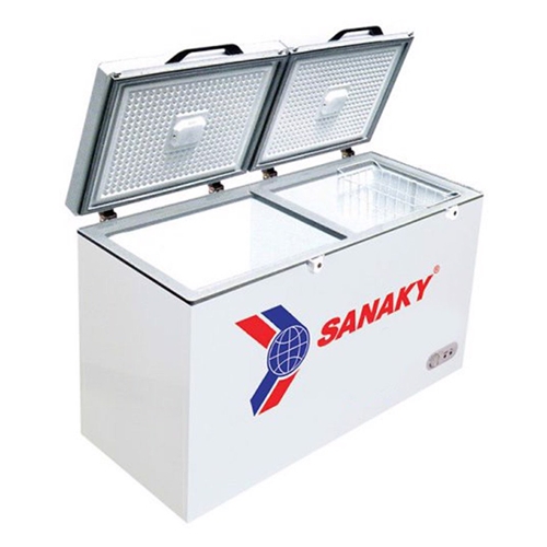 Tủ đông /mát Sanaky VH 2599W2K xám /2599W2KD xanh 195 lít, dàn lạnh đồng, mặt kính cường lực 3