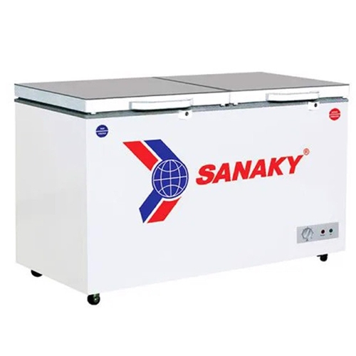 Tủ đông Sanaky VH 4099A2K xám/VH4099A2KD xanh,305 lít, lạnh đồng, mặt kính cường lực 1