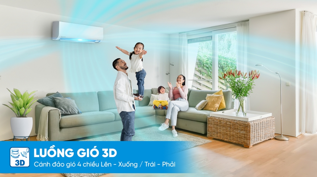 Máy lạnh Daikin Inverter 1.5 HP ATKF35ZVMV - Cơ chế thổi gió 3de1f80fcece708810bd7863e0489e94