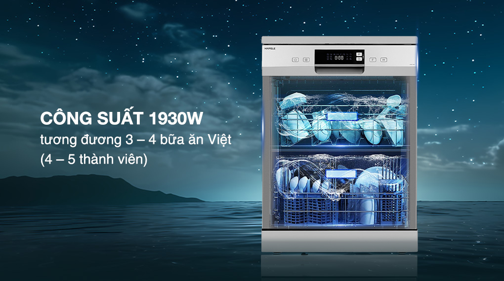 Máy rửa chén độc lập Hafele HDW-F60E (538.21.200) - Công suất hoạt động Máy rửa chén độc lập Hafele HDW-F60E (538.21.200) - Công suất hoạt động
