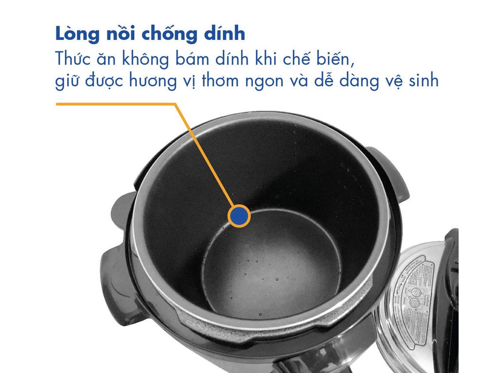 Lòng nồi chống dính tốt Nồi áp suất điện