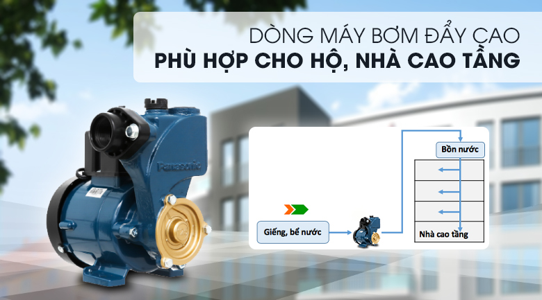 Máy bơm nước đẩy cao Panasonic GP-129JXK-SV5 125W - Dòng máy bơm đẩy cao Máy bơm nước đẩy cao Panasonic GP-129JXK-SV5 125W - Dòng máy bơm đẩy cao