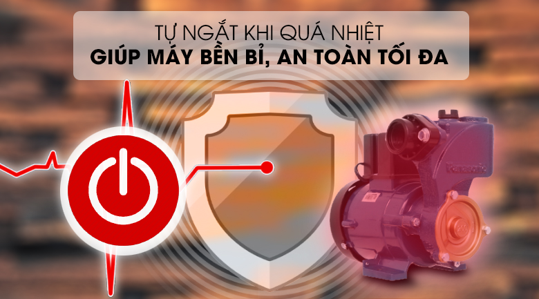 Máy bơm nước đẩy cao Panasonic GP-129JXK-SV5 125W - Tự ngắt khi quá nhiệt Máy bơm nước đẩy cao Panasonic GP-129JXK-SV5 125W - Tự ngắt khi quá nhiệt