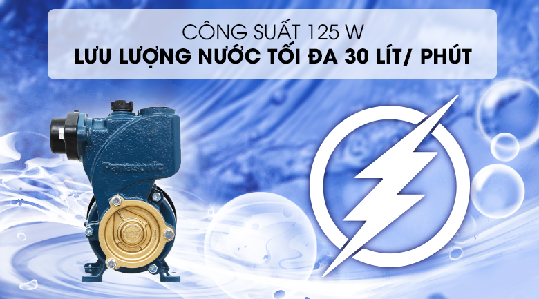 Máy bơm nước đẩy cao Panasonic GP-129JXK-SV5 125W -Công suất 125W Máy bơm nước đẩy cao Panasonic GP-129JXK-SV5 125W -Công suất 125W