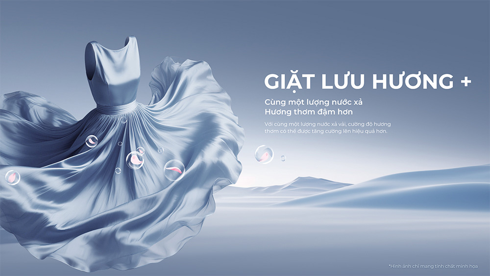 Máy Giặt Aqua AW95-BP4657M(B) giúp quần áo thơm lâu hơn