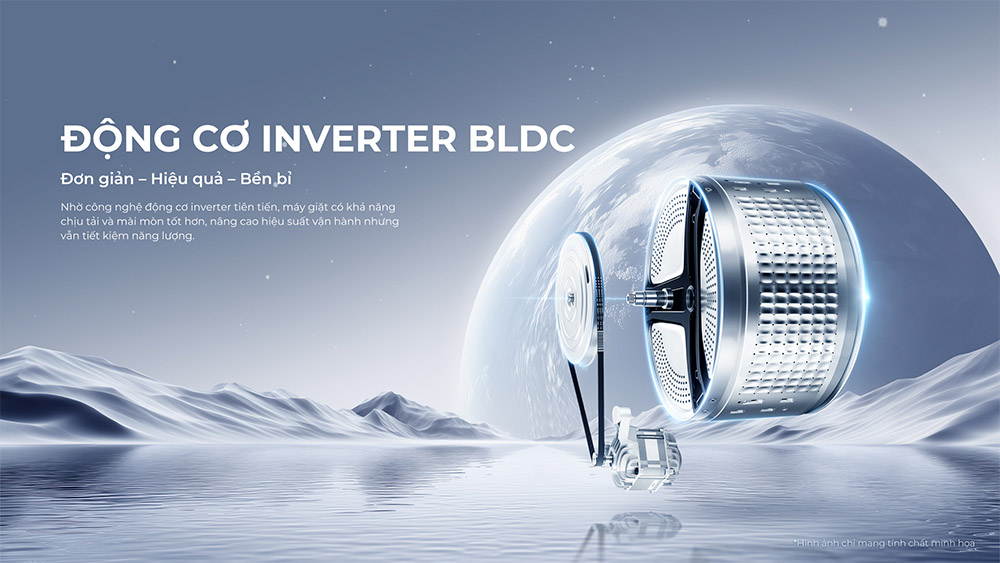 Máy Giặt Inverter AW95-BP4657M(B) bền bỉ, tối ưu điện năng sử dụng