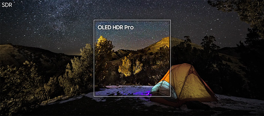Công nghệ OLED HDR Pro Tivi Samsung OLED 4K Vision AI 77 Inch QA77S95HX