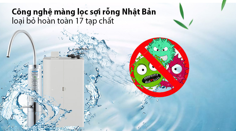 Máy lọc nước Panasonic TK-AB50-ZEX sử dụng công nghệ màng lọc sợi rỗng