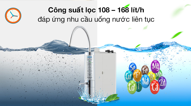Máy lọc nước Ion kiềm Panasonic TK-AB50-ZEX công suất lọc nước lớn